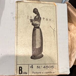 Lladro Pastora with Lamb Figurine - #4505